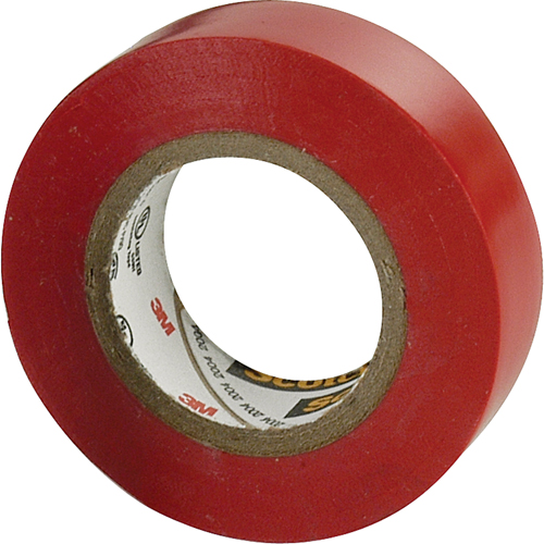 Scotch&reg; 35 Colour Coded Tape, 12.7 mm (1/2") x 6.1 m (20'), Red, 7 mils NRZ Safety Inc.