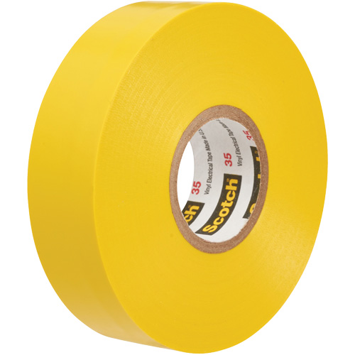 Rubans en vinyle pour codage en couleurs 35 Scotch, 12,7 mm (1/2") x 6,1 m (20'), Jaune, 7 mils NRZ Safety Inc.