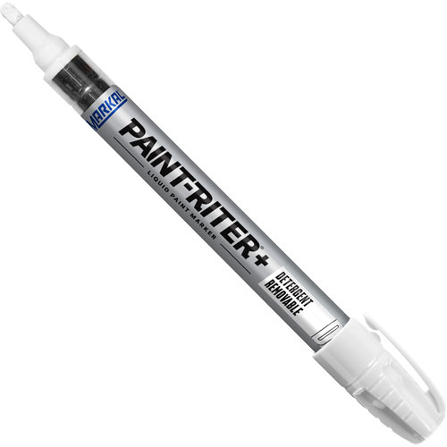 Marqueur &agrave; peinture nettoyable au d&eacute;tergent Paint-Riter+, Liquide, Blanc NRZ Safety Inc.