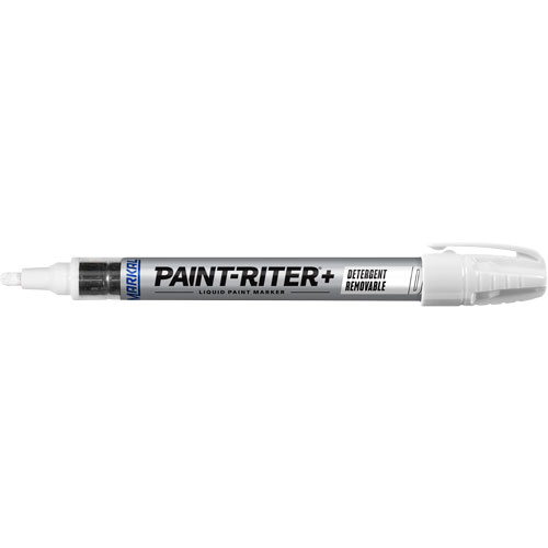 Marqueur &agrave; peinture nettoyable au d&eacute;tergent Paint-Riter+, Liquide, Blanc NRZ Safety Inc.