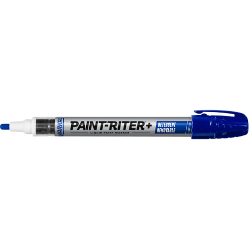 Marqueur &agrave; peinture nettoyable au d&eacute;tergent Paint-Riter+, Liquide, Bleu NRZ Safety Inc.