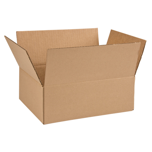 Boîte en carton ondul&eacute;, 12" lo x 9" la x 4" h, ondulations C NRZ Safety Inc.