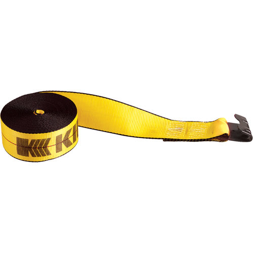 Winch Straps, Flat Hook, 4" W x 30' L, 5400 lbs. (2450 kg) Working Load Limit NRZ Safety Inc.