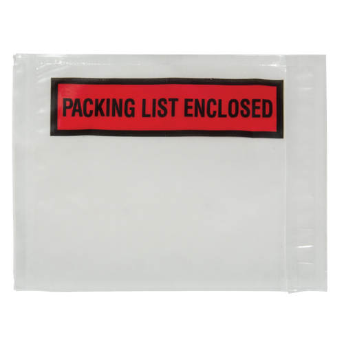 Packing List Envelope, 4-1/2" L x 5-1/2" W, Backloading Style NRZ Safety Inc.