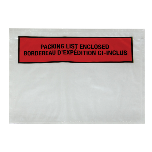 Packing List Envelope, 7" L x 5-1/2" W, Backloading Style NRZ Safety Inc.