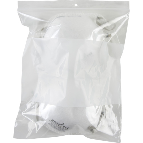 Sacs en poly avec espace inscriptible blanc, Refermable, 10" x 8", 2 mils NRZ Safety Inc.