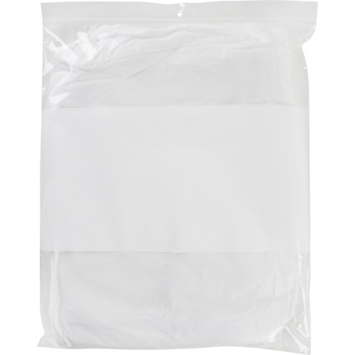 White Block Poly Bags, Reclosable, 15" x 12", 2 mils NRZ Safety Inc.