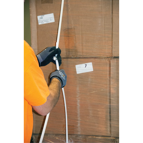 Strapping, Polypropylene, 3/8" W x 12900' L, White, Machine Grade NRZ Safety Inc.