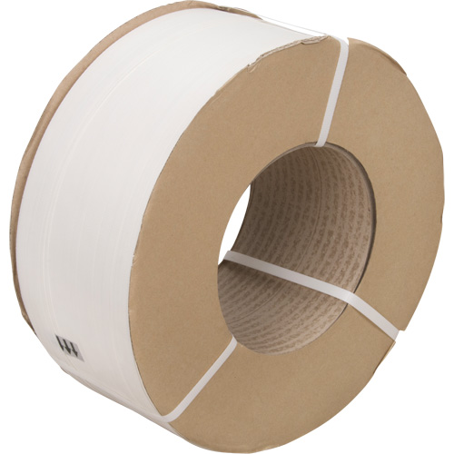 Strapping, Polypropylene, 1/2" W x 9900' L, White, Machine Grade NRZ Safety Inc.