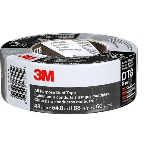 Ruban adh&eacute;sif tout usage DT8, 8 mils, Argent, 48 mm (2") x 55 m (180') NRZ Safety Inc.