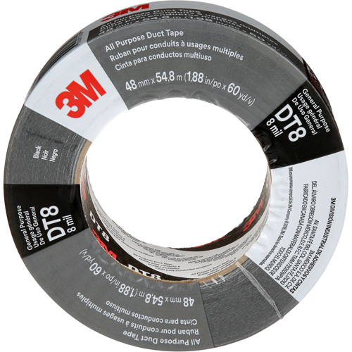 Ruban adh&eacute;sif tout usage DT8, 8 mils, Noir, 48 mm (2") x 55 m (180') NRZ Safety Inc.