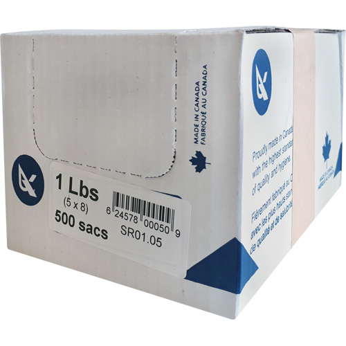 SR Series Food Packaging Bulk Pound Bags, Open Top, 11-1/2" x 5", 0.85 mil NRZ Safety Inc.