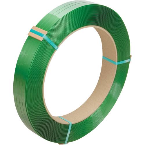 Feuillard, Polyester, 1/2" la x 3380' lo, Vert, Calibre Manuel NRZ Safety Inc.