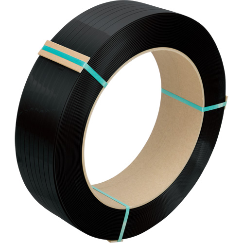 Feuillard, Polyester, 1/2" la x 5800' lo, Noir, Calibre Manuel NRZ Safety Inc.