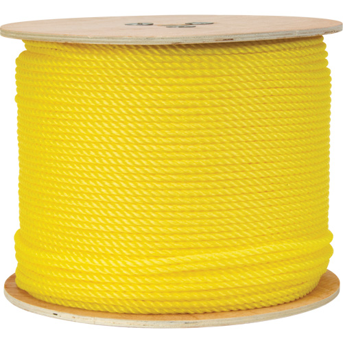 Corde jaune tress&eacute;e 1/4", Polypropyl&egrave;ne, 1300' NRZ Safety Inc.