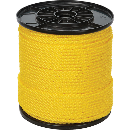 Corde torsad&eacute;e jaune &agrave; trois brins 1/4", Polypropyl&egrave;ne, 550' NRZ Safety Inc.