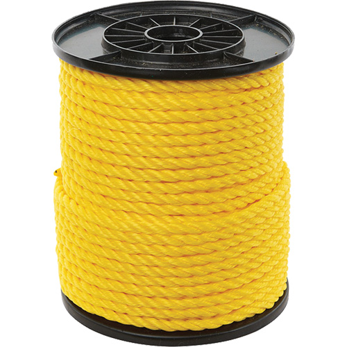 Corde torsad&eacute;e jaune &agrave; trois brins 3/8", Polypropyl&egrave;ne, 250' NRZ Safety Inc.