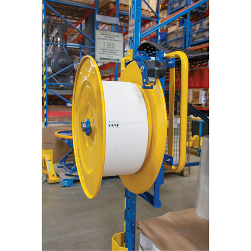 Strapping Dispenser, Polyester/Steel/Polypropylene Straps, 16"/8" Core Dia., 3"/8"/6" Roll Width NRZ Safety Inc.