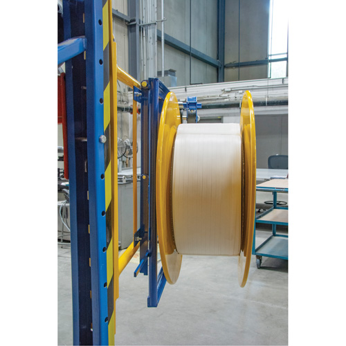 Strapping Dispenser, Polyester/Steel/Polypropylene Straps, 16"/8" Core Dia., 3"/8"/6" Roll Width NRZ Safety Inc.