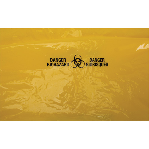 Sacs &agrave; d&eacute;chets, Biorisque, 38" lo x 30" la, 2 mils NRZ Safety Inc.