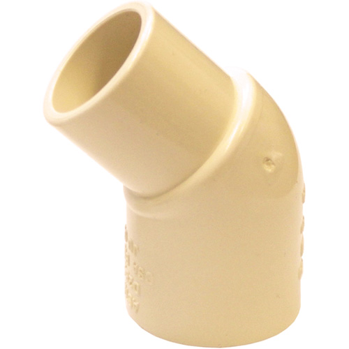 Raccord coude 45° m&acirc;le et femelle Flowguard Gold, Chantepleure x noeud, PVC-C, 1/2" NRZ Safety Inc.