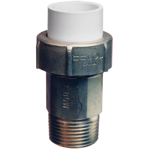 Pipe Union, 1" x 3/4", Brass/CPVC, Hub x Pex Barb NRZ Safety Inc.