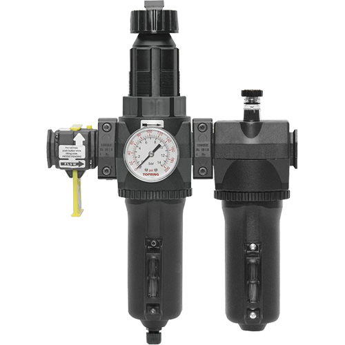 Filtre + r&eacute;gulateur + lubrificateur &agrave; drain manuel avec bol standard et manom&egrave;tre Modulair 400, 3/4" NPT NRZ Safety Inc.