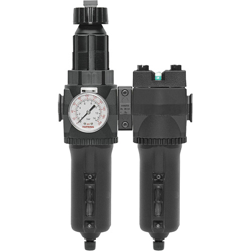 Manual Drain Filter, Regulator & Coalescing Filter with Metal Bowl Modulair 400, 1/4" NPT, 200 psi, 9.1 fl. oz. Capacity NRZ Safety Inc.