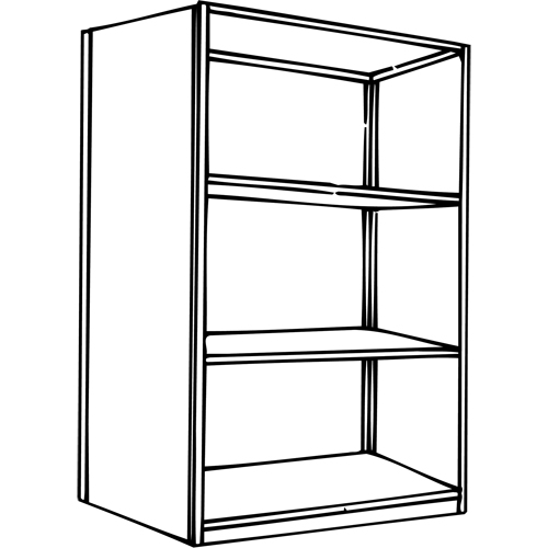 Interlok Shelving Unit, Steel, Boltless, 800 lbs. Capacity, 36" W x 76" H x 24" D NRZ Safety Inc.