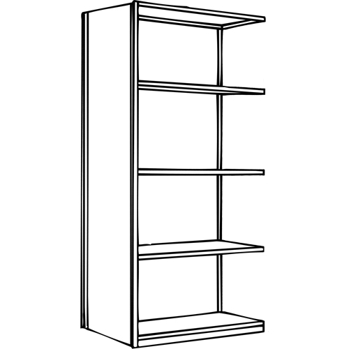 Interlok Shelving Unit, Steel, Boltless, 800 lbs. Capacity, 36" W x 100" H x 24" D NRZ Safety Inc.