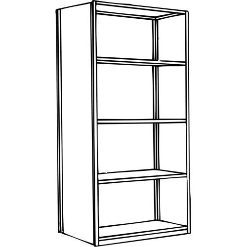 Interlok Shelving Unit, Steel, Boltless, 800 lbs. Capacity, 36" W x 100" H x 24" D NRZ Safety Inc.