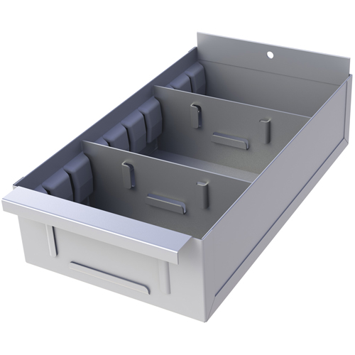 Interlok Boltless Shelving Shelf Box, Steel, 5-5/8" W x 12" D x 4-3/4" H, Green NRZ Safety Inc.