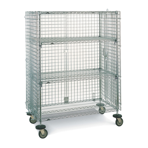 Wire Shelf Cart, Chrome Plated, 21-1/2" x 68-1/2" x 40", 500 lbs. Capacity NRZ Safety Inc.