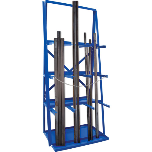 Bar Storage Rack, Vertical, 3 Levels, 36" W x 24" D x 84" H, 3000 lbs. Cap. NRZ Safety Inc.