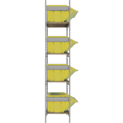 &eacute;tag&egrave;res larges avec bacs g&eacute;ants en plastique, Acier, Sans boulons, Capacit&eacute; 800 lb, 66" la x 72" h x 18" p NRZ Safety Inc.