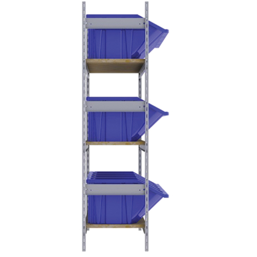 &eacute;tag&egrave;res larges avec bacs g&eacute;ants en plastique, Acier, Sans boulons, Capacit&eacute; 800 lb, 66" la x 60" h x 18" p NRZ Safety Inc.