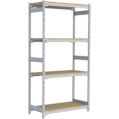 Wide Span Record Storage Shelving, Steel, 4 Shelves, 42" W x 18" D x 84" H NRZ Safety Inc.