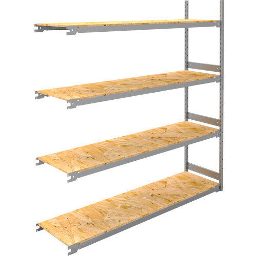 &eacute;tag&egrave;re-classeur de grande largeur, Acier, 4 Tablettes, 72" la x 18" p x 84" h, Ensemble Ajout NRZ Safety Inc.