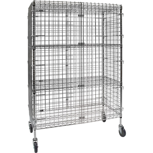 Security Cart, Chrome Plated, 48" x 69" x 24", 500 lbs. Capacity NRZ Safety Inc.