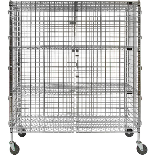 Security Cart, Chrome Plated, 60" x 69" x 24", 500 lbs. Capacity NRZ Safety Inc.