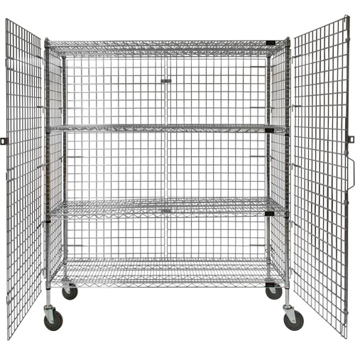 Security Cart, Chrome Plated, 60" x 69" x 24", 500 lbs. Capacity NRZ Safety Inc.