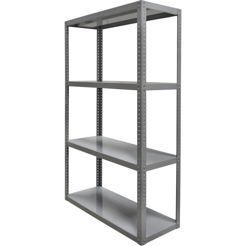 Heavy-Duty Shelving, Steel, Bolted, 3000 lbs. Capacity, 36" W x 72" H x 24" D NRZ Safety Inc.