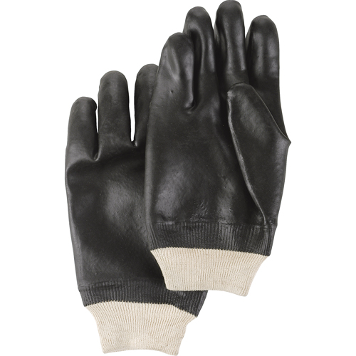 Black Knight&reg; Gloves, Size Large/10, 10" L, PVC, Jersey Inner Lining, 59-mil NRZ Safety Inc.