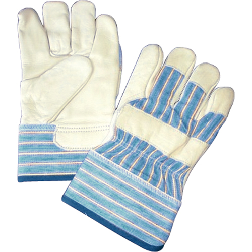 Lined Gloves, One Size, Grain Cowhide Palm, Cotton Fleece Inner Lining NRZ Safety Inc.
