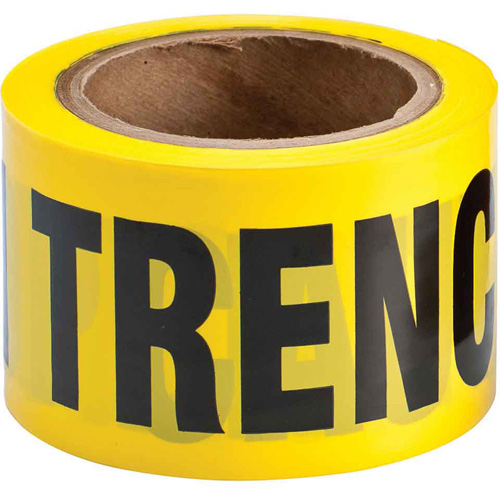 Ruban pour barricade, Anglais, 3" la x 200' lo, 3 mils, Noir sur jaune NRZ Safety Inc.