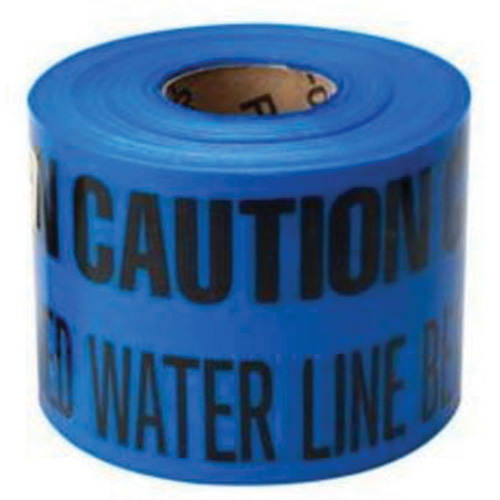 "Buried Water Line" Identoline&reg; Underground Warning Tape, 6" W x 1000' L, Black on Blue NRZ Safety Inc.