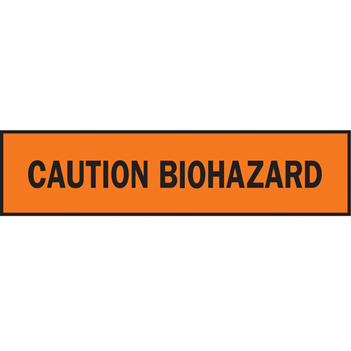 Rubans pour barricades, Anglais, 3" la x 1000' lo, 3,5 mils, Noir/orange NRZ Safety Inc.