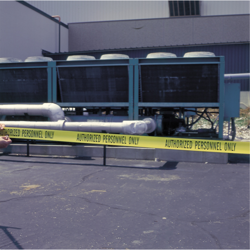 Rubans pour barricades, Anglais, 3" la x 1000' lo, 2 mils, Noir sur jaune NRZ Safety Inc.