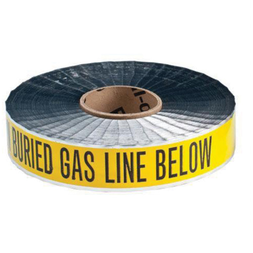 "Gas Line" Identoline&reg; Underground Warning Tape, 2" W x 1000' L, Black on Yellow NRZ Safety Inc.
