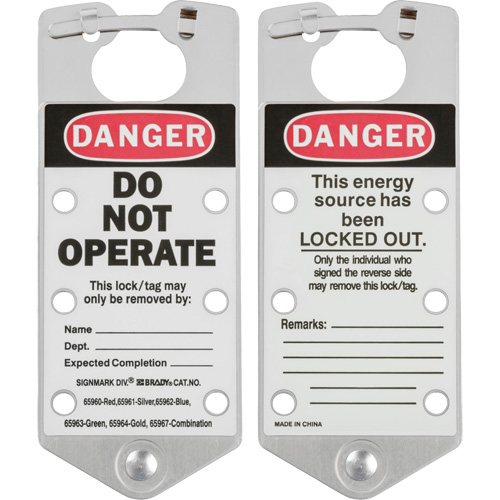 Labeled Lockout Hasps, Silver NRZ Safety Inc.